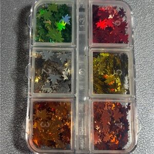 Assorted Leaf Shaped Nail Art Glitter